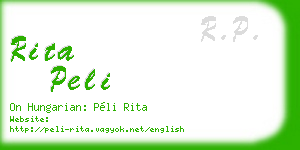 rita peli business card