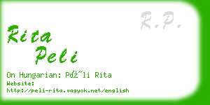 rita peli business card